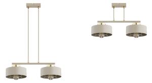 Brilagi - Lustru suspendat pe cablu SPRING 2xE27/60W/230V bej/auriu