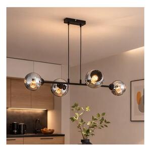 Brilagi - Lustră suspendată pe cablu DIOR 4xE27/60W/230V negru/gri fumuriu