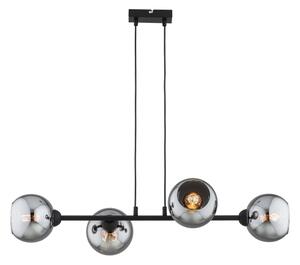 Brilagi - Lustră suspendată pe cablu DIOR 4xE27/60W/230V negru/gri fumuriu