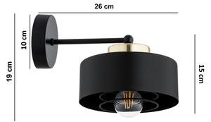 Brilagi - Lampă de perete SPRING 1xE27/60W/230V neagră/aurie