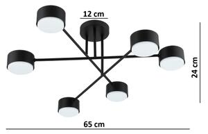 Brilagi - Lustră LED aplicată MONO 6xGX53/13W/230V neagră