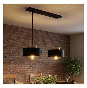 Brilagi - Lustră suspendată pe cablu SPRING 2xE27/60W/230V negru/auriu