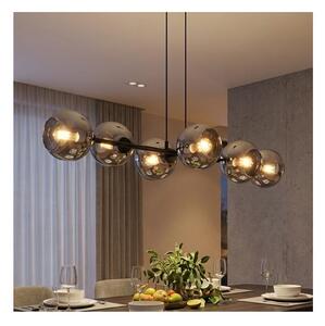 Brilagi - Lustru suspendat pe cablu DIOR 6xE27/60W/230V negru/gri fumuriu