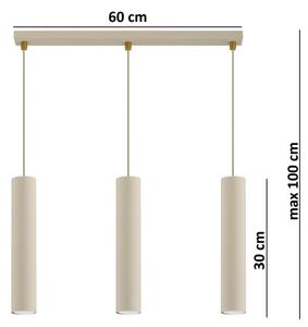 Brilagi - candelabru suspendat pe cablu, TUBE 3xGU10/15W/230V, bej/auriu