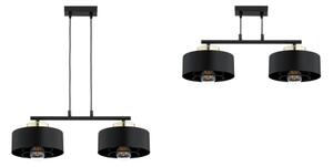 Brilagi - Lustră suspendată pe cablu SPRING 2xE27/60W/230V negru/auriu