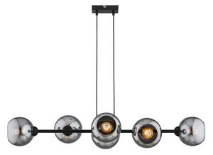 Brilagi - Lustru suspendat pe cablu DIOR 6xE27/60W/230V negru/gri fumuriu