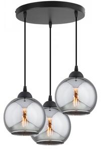 Brilagi - Lustra suspendată pe cablu, DIOR 3xE27/60W/230V, negru/gri fumuriu