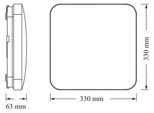 Osram - Plafonieră LED SQUARE 24W/230V 33x33 cm
