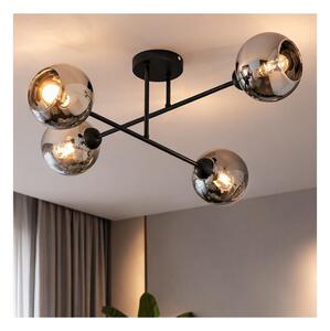 Brilagi - Lustră aplicată de tavan, 4 x E27, 60W, 230V, negru/gri fumuriu