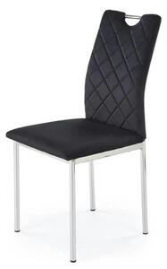 Scaun K578, negru - HLR 66/argintiu, stofa catifelata/otel, 43x53x93 c