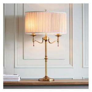 Endon 63648 - Lampă de birou STANFORD 2xE14/40W/230V alamă/bej