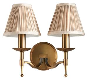 Endon 63654 - Aplica de perete STANFORD 2xE14/40W/230V alamă/bej