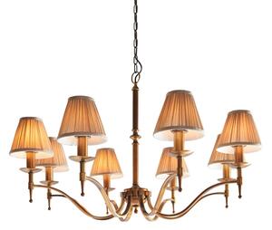 Endon 63629 - Candelabru cu lanț STANFORD 8xE14/40W/230V alamă/bej
