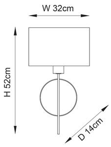 Endon 95214 - Aplica de perete 1xE27/10W/230V gri
