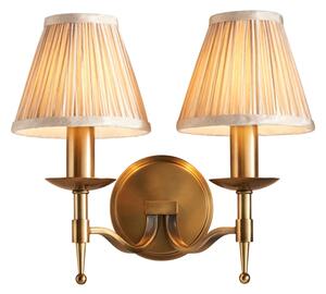 Endon 63654 - Aplica de perete STANFORD 2xE14/40W/230V alamă/bej