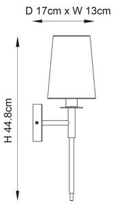 Endon 92949 - Lampă de perete, 1xE14/6W/230V, alb/crom lucios