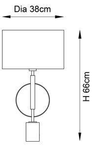 Endon 95225 - Lampă de masă 1xE27/10W/230V albastru/gri/negru