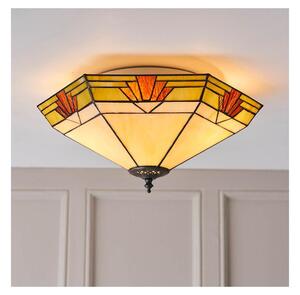 Endon 64284 - Plafonieră Tiffany NEVADA, 2xE27/60W/230V, diametru 40 cm
