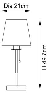Endon 99596 - Lampă de masă 1xE27/10W/230V alb/crom lucios