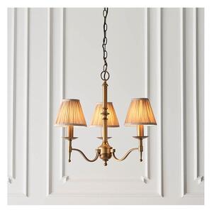 Endon 63628 - Candelabru suspendat cu lanț STANFORD 3xE14/40W/230V alamă/bej