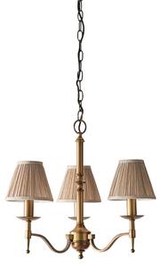 Endon 63628 - Candelabru suspendat cu lanț STANFORD 3xE14/40W/230V alamă/bej