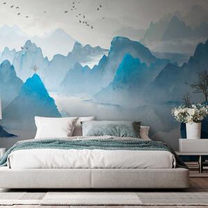 Tapet Blue Mountains, Fototapet Acuarelă, u32523 : Uwalls.ro