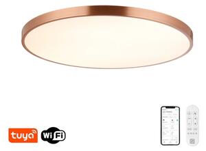 Immax NEO 07324L-LED plafonieră dimmabilă SEMPLICI 128W/230V diametru 100 cm Wi-Fi Tuya auriu+telecomandă
