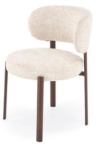 Scaun K605, bej/nuc, stofa/metal, 56x60x80 cm