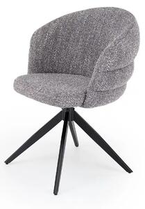 Scaun rotativ K604, gri/negru, stofa/metal, 65x62x85 cm