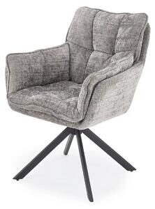 Scaun rotativ K597, gri/negru, stofa/metal, 70x67x90 cm