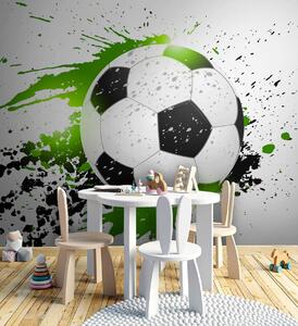 Fototapet Mingea de fotbal cu stropi de vopsea, Fototapet băieți, Fototapet populare, u57431 - Tapeko.ro