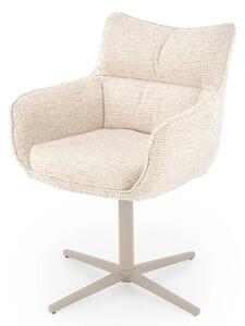 Scaun rotativ K614, bej/casmir, stofa/metal, 60x63x87 cm