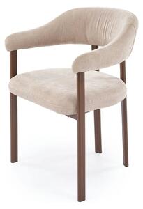 Scaun K616, bej/nuc, stofa clasica/metal, 58x56x80 cm