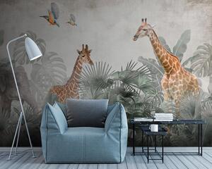 Fototapet Grup de girafe într-o pădure, Fototapet jungle, Fototapet populare, u95271 - Tapeko.ro