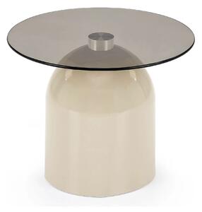 Masuta cafea STARK, fumuriu/casmir, sticla/metal, 50x41 cm