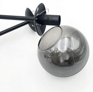 Brilagi - Lustru aplicat MALIVA 4xE14/15W/230V negru/fumuriu