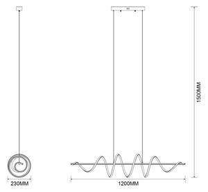 Zuma Line MS902-GD - Lustru LED suspendat pe cablu ESERO, LED/60W/230V, auriu