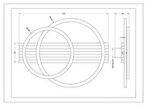 Zuma Line C230617002B - Plafonieră LED SERANA, 40 W, 230 V