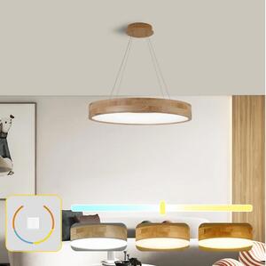 Brilagi - Lustră LED suspendată pe cablu FALCON WOOD, LED/40W/230V, 3000/4000/6000K, 60 cm, lemn