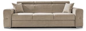 Canapea Extensibilă 3 locuri BELLAGIO, cu tetiere reglabile, 242x95x99 cm, Bej-Enjoy