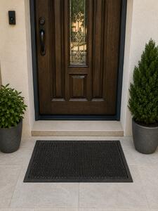 Covor Pentru Usa Intrare, 3D-626, Antiderapant, Gri, 40x60 cm