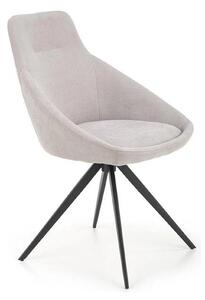 Scaun K431, gri deschis/negru, stofa clasica/metal, 55x54x84 cm