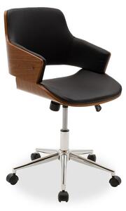 Scaun Birou Fern Negru - Walnut