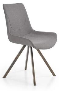 Scaun tapitat K290, gri/auriu antic, stofa clasica/metal, 56X59X86 CM
