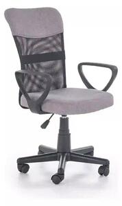 Scaun birou TIMMY, gri/negru, stofa clasica/plasa, 52x59x81/91 cm