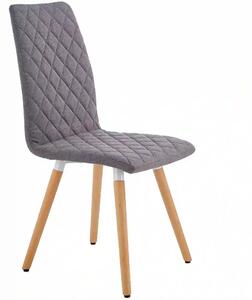 Scaun sufragerie K282, gri/stejar, stofa clasica/lemn, 44X56X93 CM