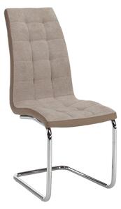Scaun SALOMA NEW, bej/crom, textil/piele ecologica/metal, 42x57x105 cm