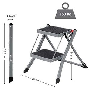 Scara, Songmics, Gri-Negru, 55x50x4.5 cm