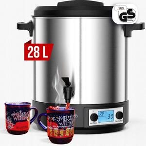 Monzana Încălzitor pentru ceai/vin/punch DION, 28L, argintiu