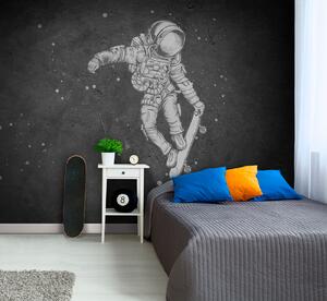 Fototapet Desen de un astronaut pe un skateboard, Fototapet băieți, Fototapet populare, u96123 - Tapeko.ro